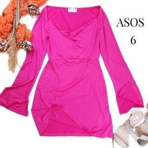 ASOS Pink Cowl Neck Slip Dress Sz 6